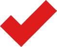 red checkmark icon